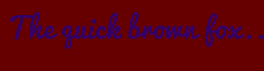 Image with Font Color 330066 and Background Color 660000